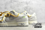 NIKE OFF-WHITE X SB DUNK LOW LOT 39 OF 50 SAIL/NEUTRAL GREY/AMARILLO DJ0950-109