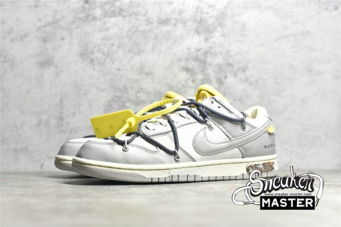 NIKE OFF-WHITE X SB DUNK LOW LOT 41 OF 50 SAIL/NEUTRAL GREY/FLINT GREY DM1602-105