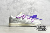 NIKE OFF-WHITE X SB DUNK LOW LOT 28 OF 50 SAIL/NEUTRAL GREY/HYPER VIOLET DM1602-111