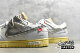 NIKE OFF-WHITE X SB DUNK LOW LOT 01 OF 50 WHITE/METALLIC SILVER/BUTTER DM1602-127