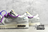 NIKE OFF-WHITE X SB DUNK LOW LOT 28 OF 50 SAIL/NEUTRAL GREY/HYPER VIOLET DM1602-111
