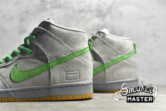 NIKE SB DUNK HIGH METALLIC SILVER/HYPER VERDE-GUM YELLOW 313171-039