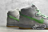 NIKE SB DUNK HIGH METALLIC SILVER/HYPER VERDE-GUM YELLOW 313171-039