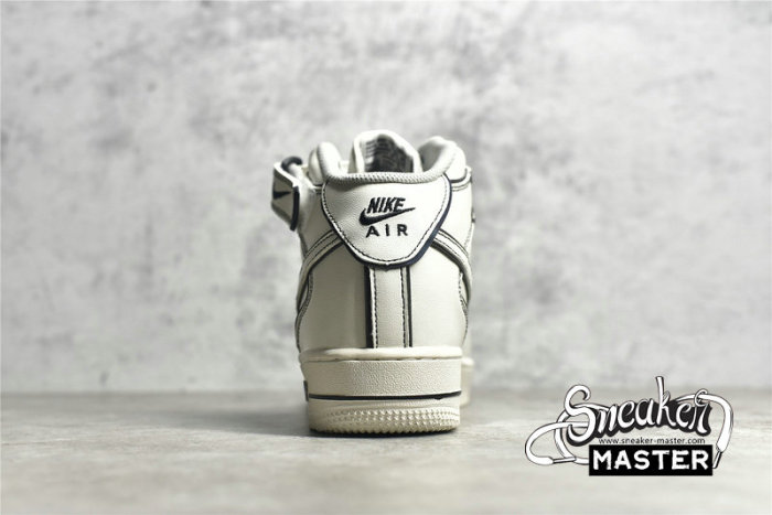NIKE AIR FORCE 1 MID BEIGE/BEIGE/BLACK AQ2898-008