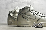 NIKE AIR FORCE 1 MID BEIGE/BEIGE/BLACK AQ2898-008