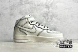 NIKE AIR FORCE 1 MID BEIGE/BEIGE/BLACK AQ2898-008