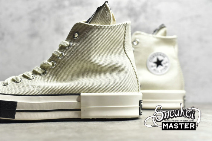 CONVERSE RICK OWENS X DRKSHDW DRKSTAR CHUCK TAYLOR 70S HIGH LILY WHITE/EGRET/BLACK 172346C