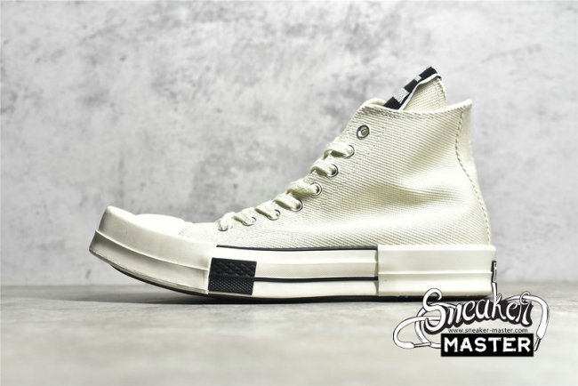 CONVERSE RICK OWENS X DRKSHDW DRKSTAR CHUCK TAYLOR 70S HIGH LILY WHITE/EGRET/BLACK 172346C