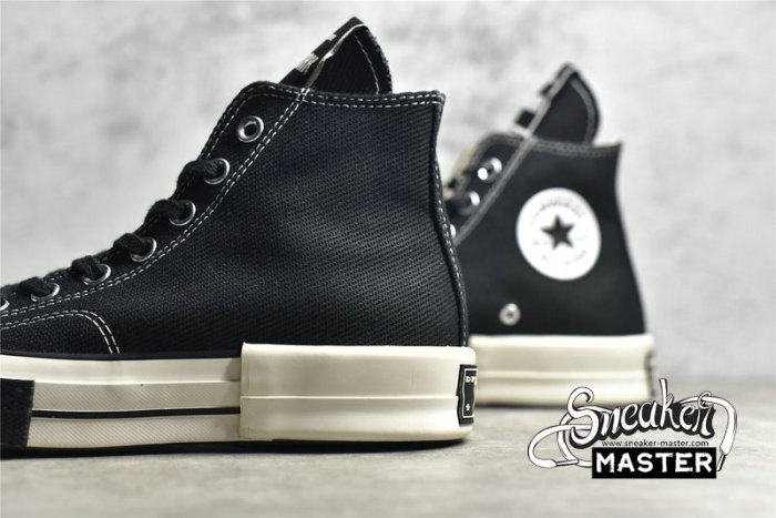 CONVERSE RICK OWENS X DRKSHDW DRKSTAR CHUCK 70 HIGH LILY BLACK/EGRET/WHITE 172344C