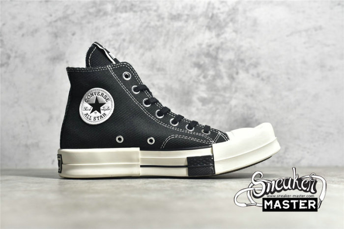 CONVERSE RICK OWENS X DRKSHDW DRKSTAR CHUCK 70 HIGH LILY BLACK/EGRET/WHITE 172344C