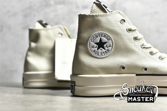 CONVERSE RICK OWENS X DRKSHDW DRKSTAR CHUCK TAYLOR 70S HIGH LILY WHITE/EGRET/BLACK 172346C