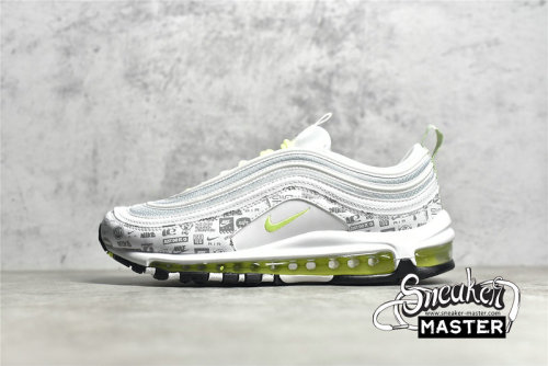 NIKE AIR MAX 97 REFLECTIVE LOGO WHITE/BLACK/PURE PLATINUM/VOLT DH0006-100