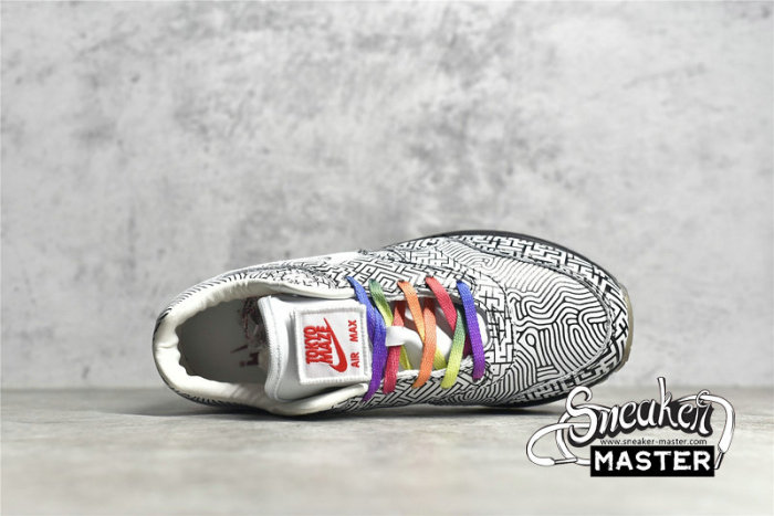 NIKE AIR MAX 1 ON AIR: TOKYO MAZE BLACK/WHITE/HABANERO RED CI1505-001