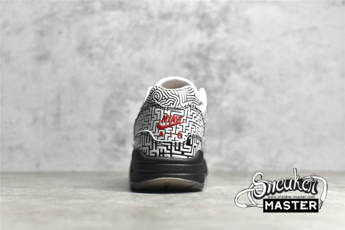 NIKE AIR MAX 1 ON AIR: TOKYO MAZE BLACK/WHITE/HABANERO RED CI1505-001