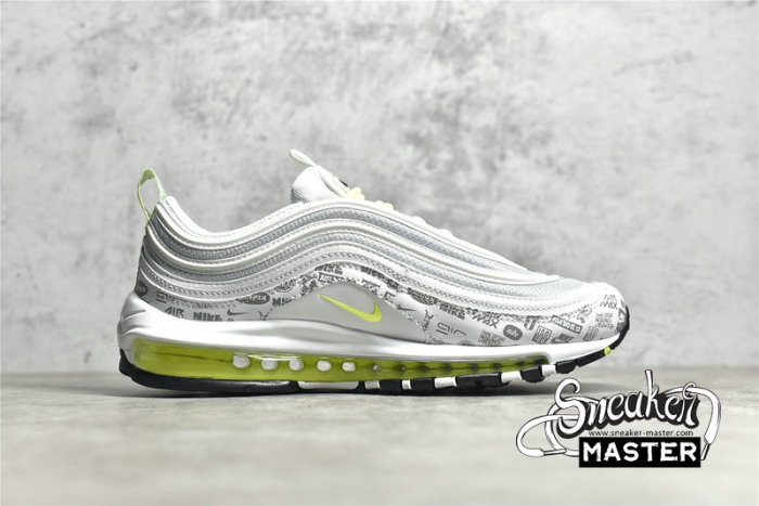NIKE AIR MAX 97 REFLECTIVE LOGO WHITE/BLACK/PURE PLATINUM/VOLT DH0006-100