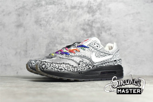 NIKE AIR MAX 1 ON AIR: TOKYO MAZE BLACK/WHITE/HABANERO RED CI1505-001