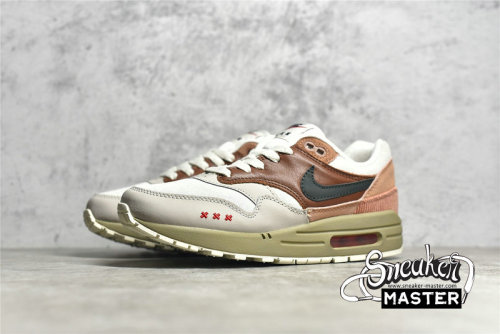 NIKE AIR MAX 1 CITY PACK AMSTERDAM RED BARK/KHAKI-TERRA BLUSH/DUSTY PEACH CV1638-200