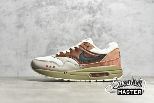 NIKE AIR MAX 1 CITY PACK AMSTERDAM RED BARK/KHAKI-TERRA BLUSH/DUSTY PEACH CV1638-200