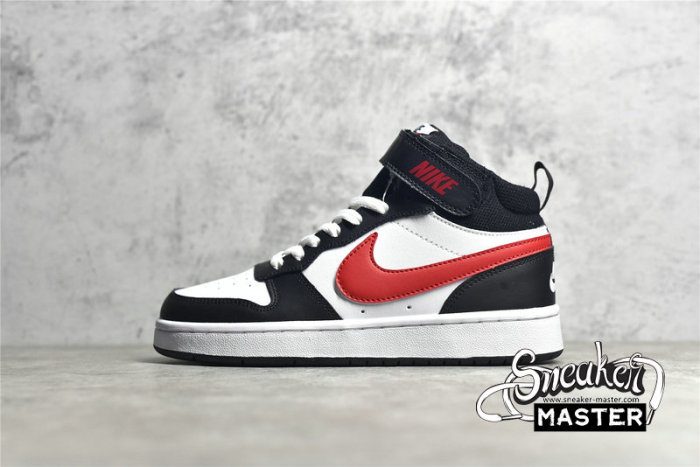 NIKE COURT BOROUGH MID 2 GS WHITE/WHITE/BLACK/UNIVERSITY RED DO5889-161