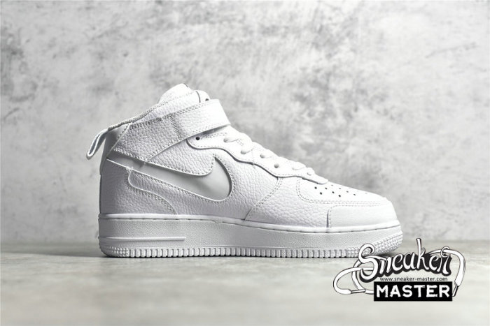 NIKE AIR FORCE 1 MID 07 PREMIUM WHITE/WHITE/BLACK CU3088-606