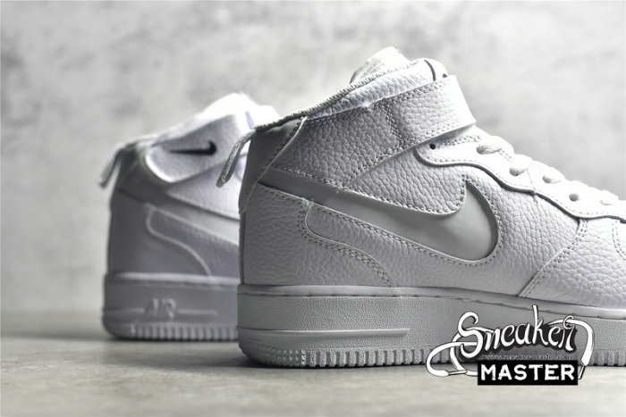 NIKE AIR FORCE 1 MID 07 PREMIUM WHITE/WHITE/BLACK CU3088-606
