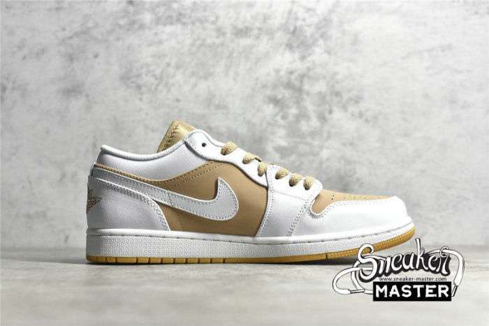 NIKE AIR JORDAN 1 LOW WHITE/WHITE/HEMP/GUM YELLOW DN6999-100