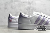 ADIDAS SUPERSTAR SHOES CLOUD WHITE/PURPLE TINT/MATTE GOLD GZ8143