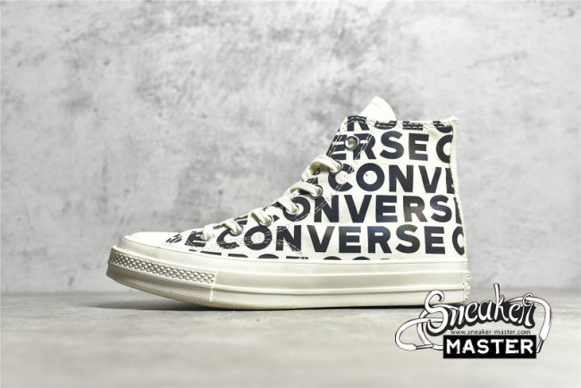 CONVERSE CHUCK TAYLOR ALL STAR HIGH 1970S ELEVATED REFLECTIVE WHITE/BLCAK/EGRET 172511C
