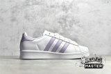 ADIDAS SUPERSTAR SHOES CLOUD WHITE/PURPLE TINT/MATTE GOLD GZ8143