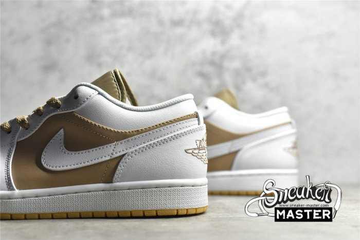 NIKE AIR JORDAN 1 LOW WHITE/WHITE/HEMP/GUM YELLOW DN6999-100