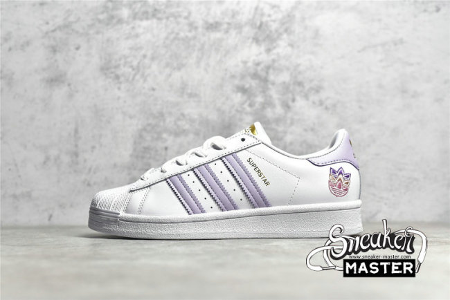ADIDAS SUPERSTAR SHOES CLOUD WHITE/PURPLE TINT/MATTE GOLD GZ8143