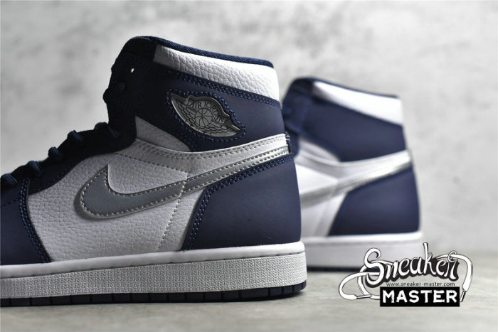 NIKE AIR JORDAN 1 HIGH OG CO.JP WHITE/METALLIC SILVER-MIDNIGHT NAVY DC1788-100