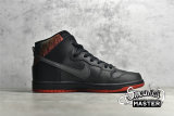 NIKE DUNK SB HIGH SPOT GASPARILLA BLACK/CHALLENGE RED-METALLIC SILVER 313171-028
