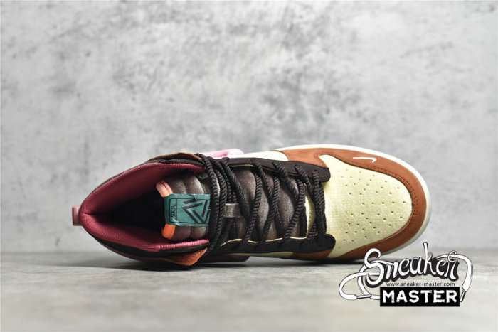 NIKE SOCIAL STATUS X SB DUNK MID CHOCOLATE MILK CANVAS/MID SOFT PINK/BURNT BROWN DJ1173-700