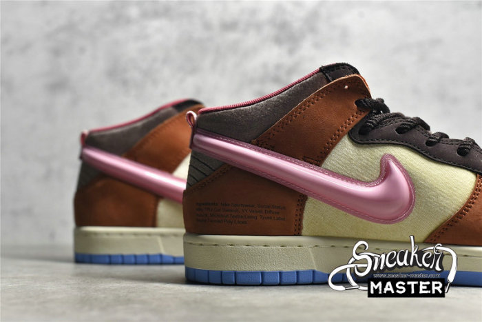 NIKE SOCIAL STATUS X SB DUNK MID CHOCOLATE MILK CANVAS/MID SOFT PINK/BURNT BROWN DJ1173-700