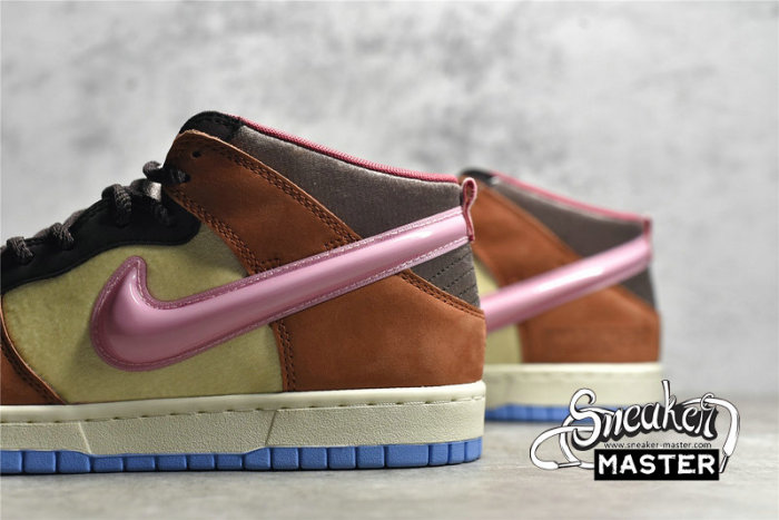 NIKE SOCIAL STATUS X SB DUNK MID CHOCOLATE MILK CANVAS/MID SOFT PINK/BURNT BROWN DJ1173-700