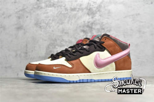 NIKE SOCIAL STATUS X SB DUNK MID CHOCOLATE MILK CANVAS/MID SOFT PINK/BURNT BROWN DJ1173-700