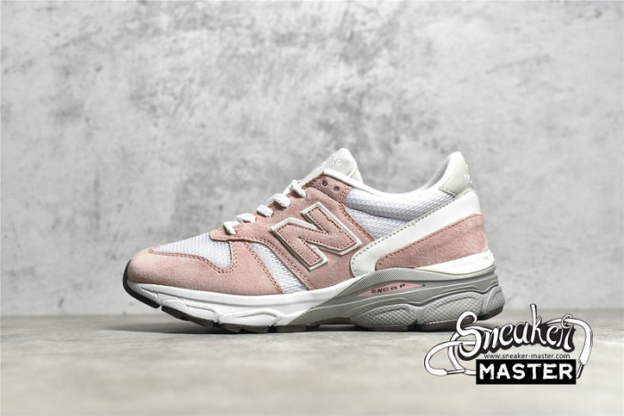 NEW BALANCE RUNNING SHOES MADE IN ENGLAND PASTEL ROSE/WHITE W7709DB