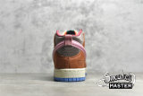 NIKE SOCIAL STATUS X SB DUNK MID CHOCOLATE MILK CANVAS/MID SOFT PINK/BURNT BROWN DJ1173-700