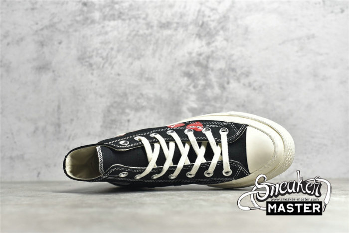 CONVERSE COMME DES GARÇONS PLAY X CHUCK TAYLOR 70S HI TOP MULTI HEART BLACK/RED 162971C
