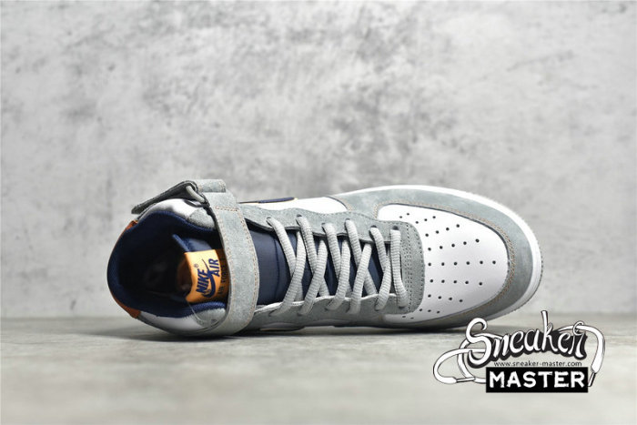 NIKE AIR FORCE 1 MID 07 GREY/WHITE/NAVY-ORANGE CQ5059-203
