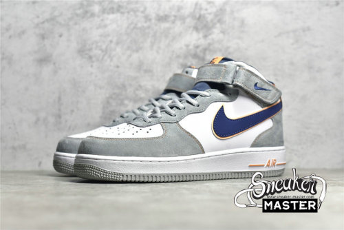 NIKE AIR FORCE 1 MID 07 GREY/WHITE/NAVY-ORANGE CQ5059-203