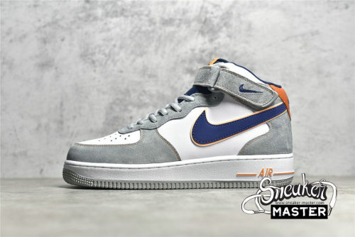 NIKE AIR FORCE 1 MID 07 GREY/WHITE/NAVY-ORANGE CQ5059-203
