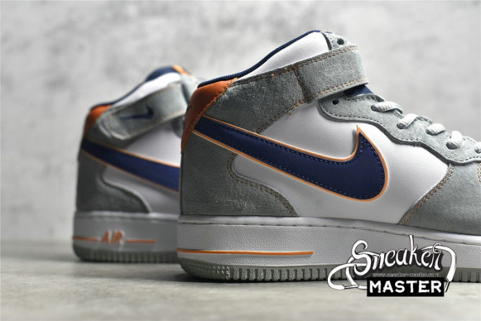 NIKE AIR FORCE 1 MID 07 GREY/WHITE/NAVY-ORANGE CQ5059-203