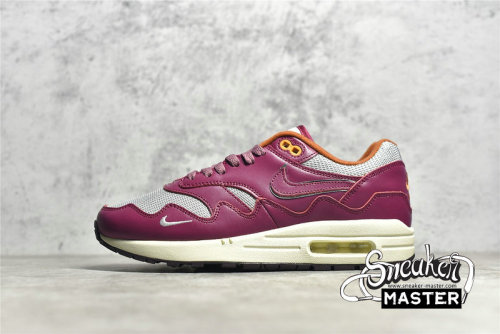 NIKE PATTA X AIR MAX 1 RUSH MAROON METALLIC SILVER/RUSH MAROON DO9549-001