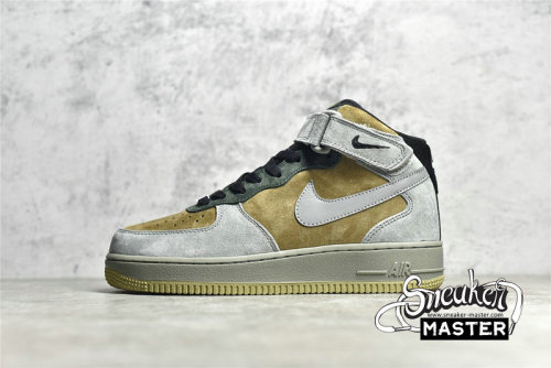 NIKE AIR FORCE 1 MID CHRISMAS REFLECTIVE DARK GREY/DARK GREEN-BLACK CQ5059-118