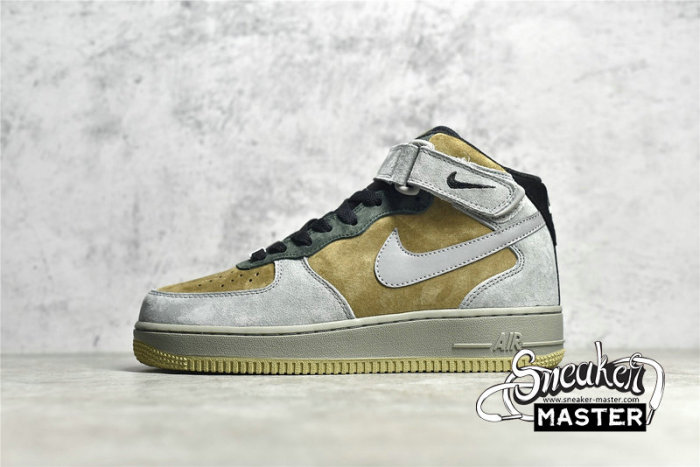 NIKE AIR FORCE 1 MID CHRISMAS REFLECTIVE DARK GREY/DARK GREEN-BLACK CQ5059-118