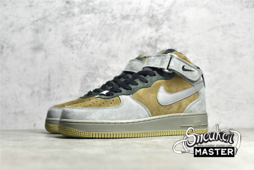 NIKE AIR FORCE 1 MID CHRISMAS REFLECTIVE DARK GREY/DARK GREEN-BLACK CQ5059-118