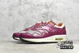 NIKE PATTA X AIR MAX 1 RUSH MAROON METALLIC SILVER/RUSH MAROON DO9549-001