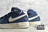 NIKE AIR FORCE 1 MID 07 SUEDE NAVY BLUE/NAVY BLUE/WHITE AA1118-007